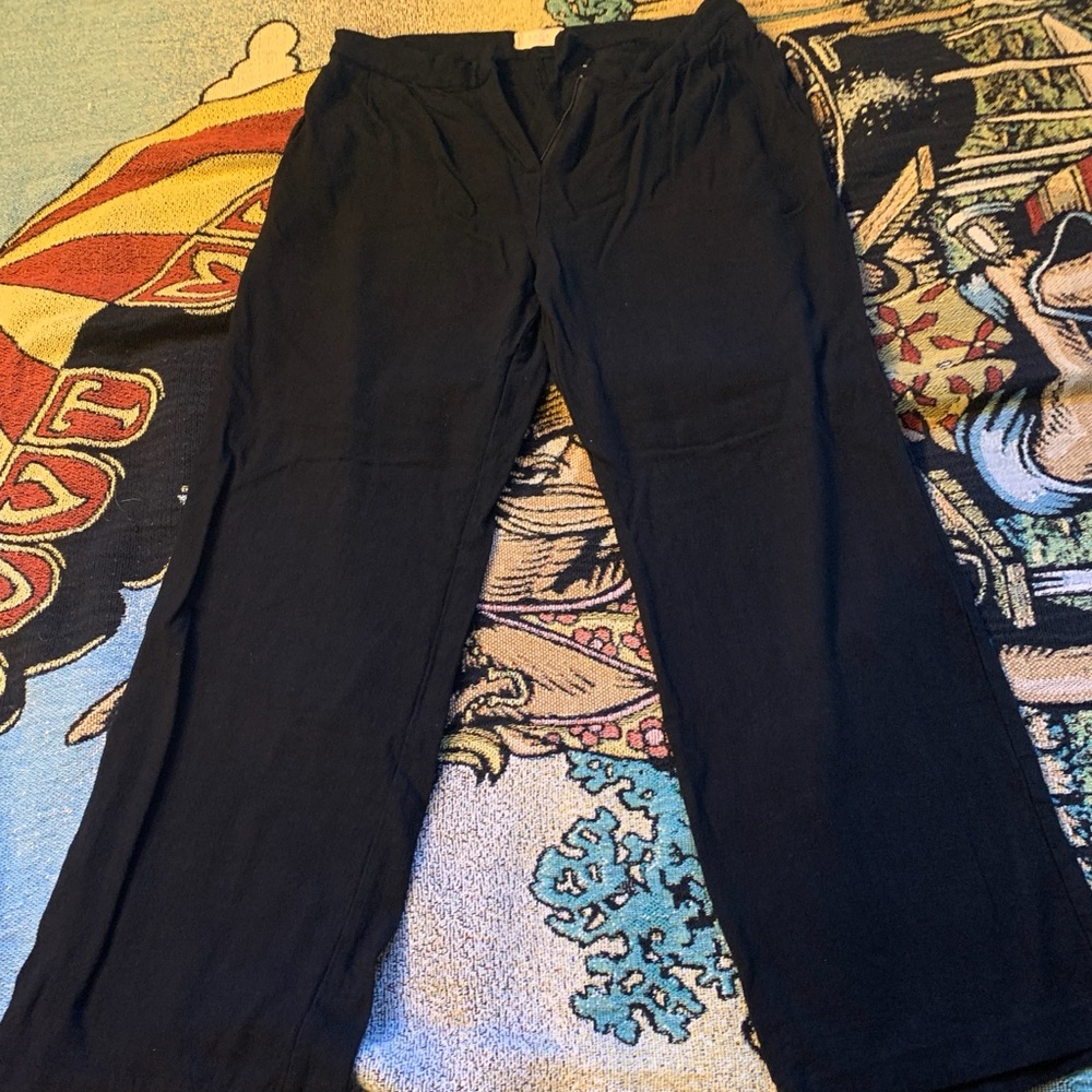 Nice pair of black linen dress pants.